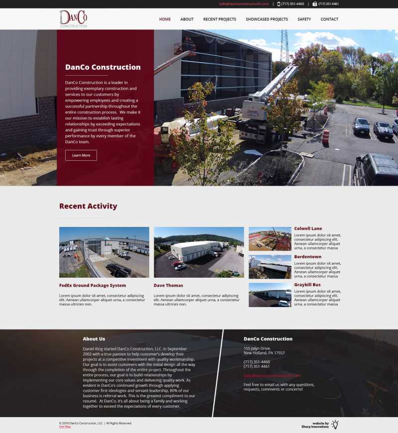 DanCo Construction Website Design