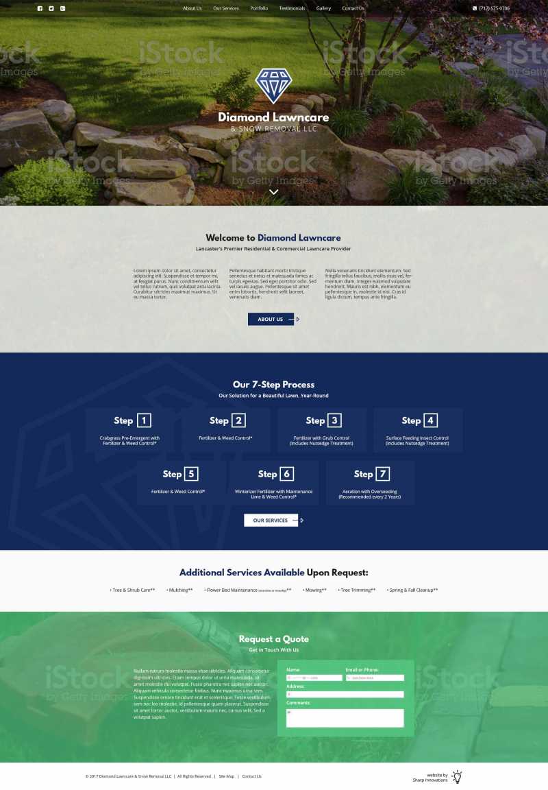 Diamond Lawncare Website Design