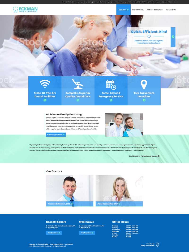 Eckman Family Dentistry Website Design