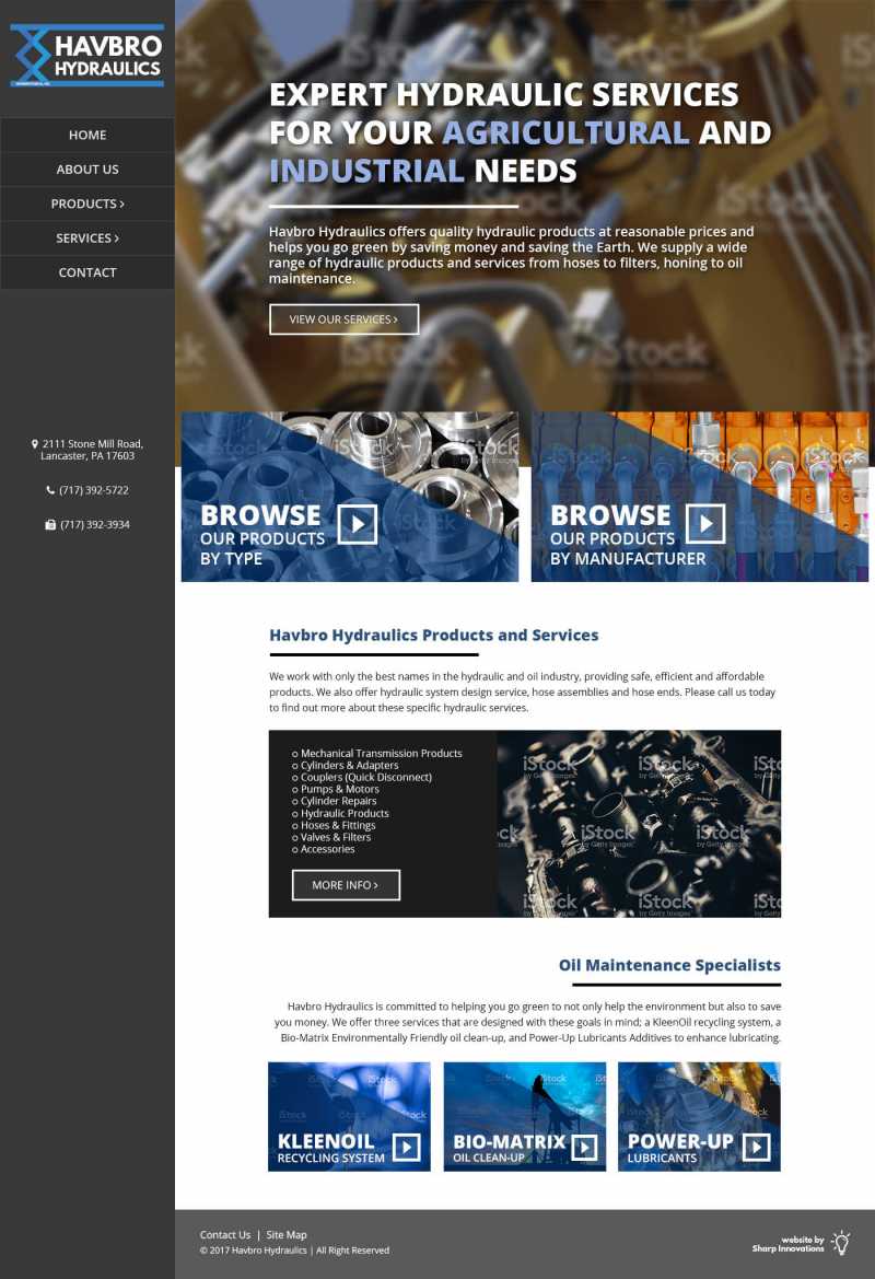 Havbro Hydraulics Website Design