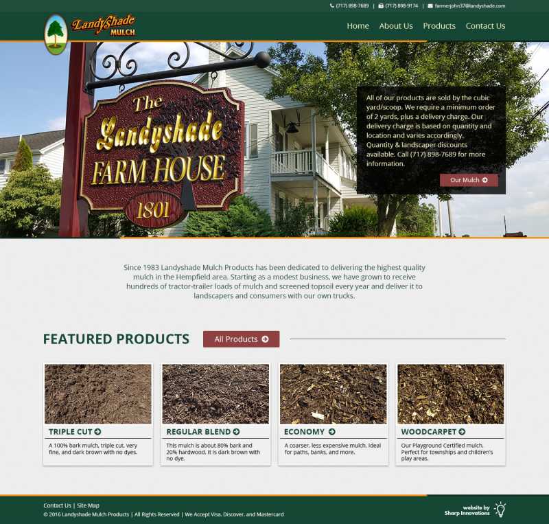 Landyshade Mulch Website Design